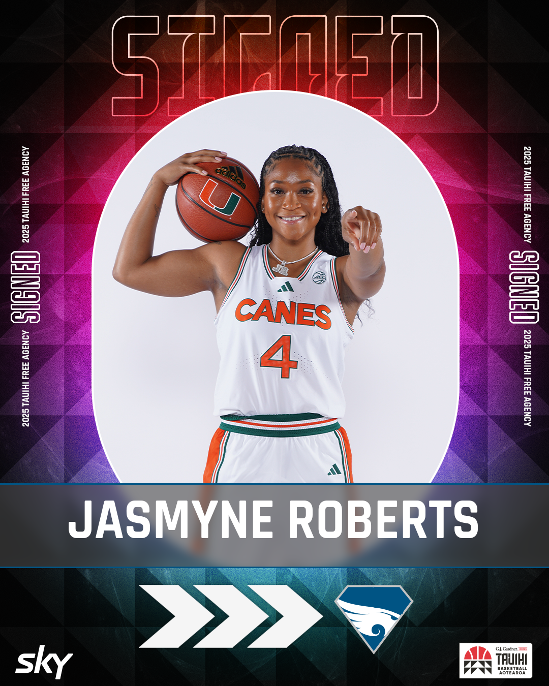 Jasmyne Roberts signing graphic
