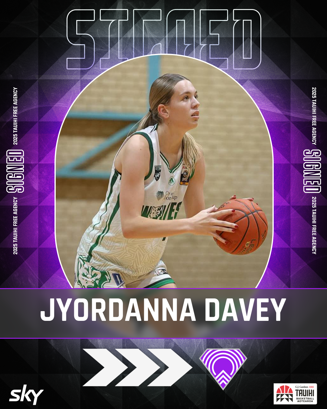 Jyordanna Davey signing graphic