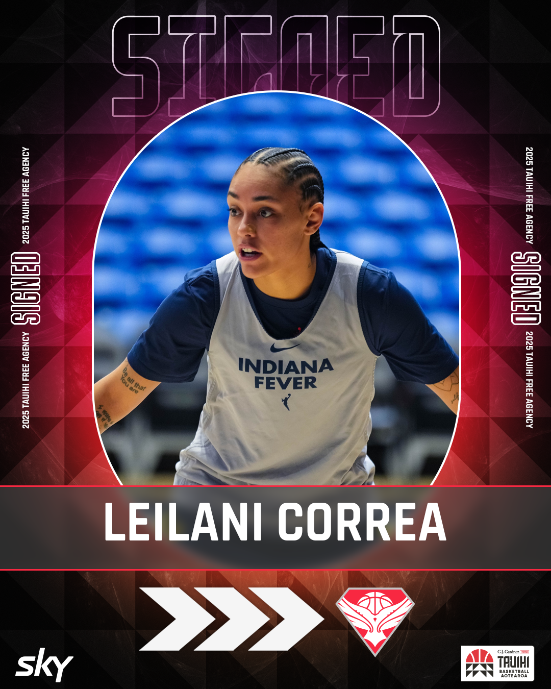 Leilani Correa signing graphic