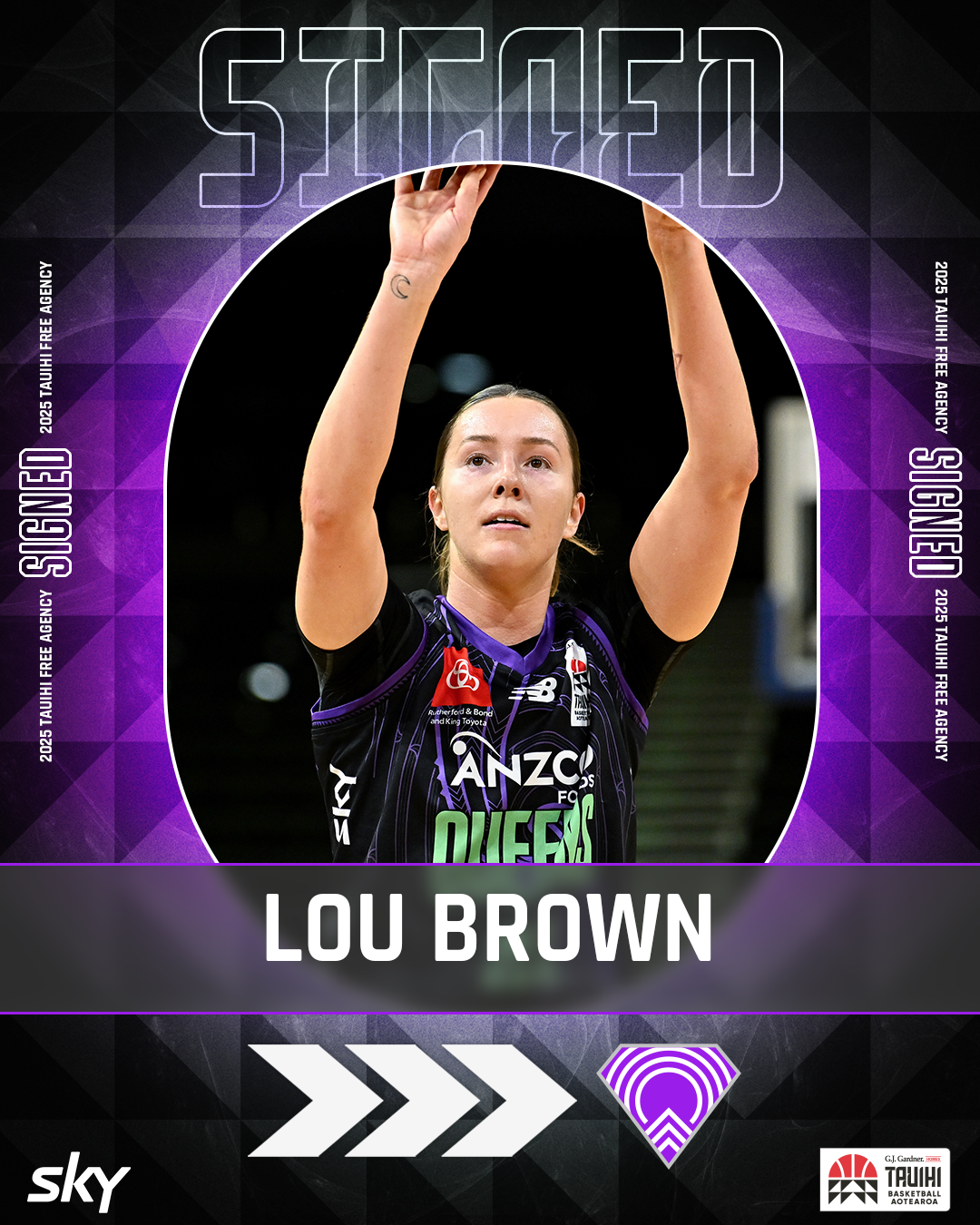 Lou Brown signing graphic