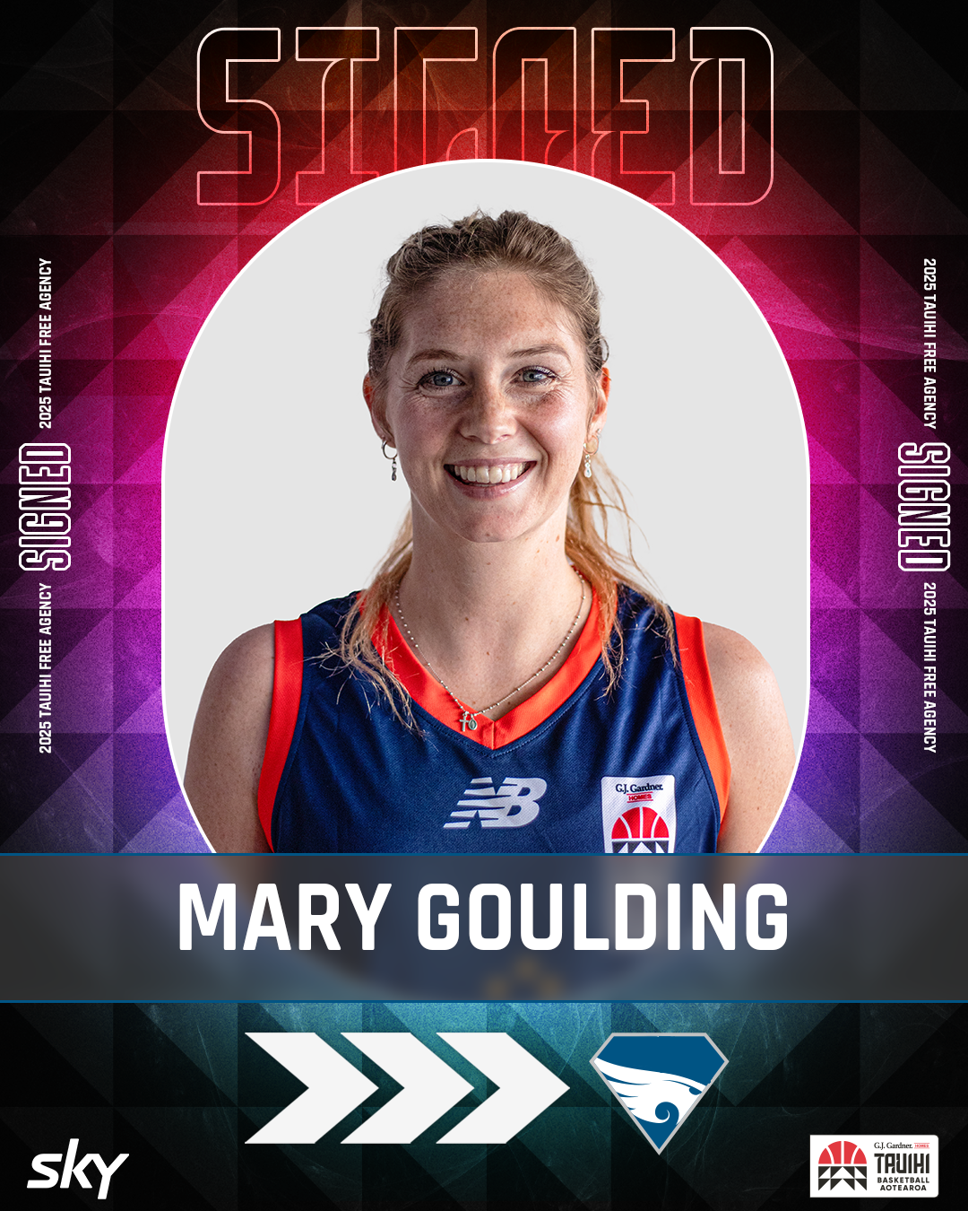 Mary Goulding signing graphic