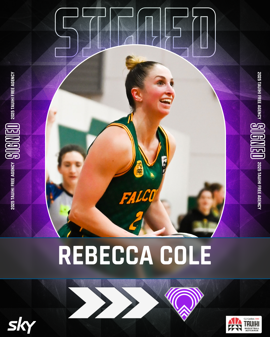 Rebecca Cole signing graphic