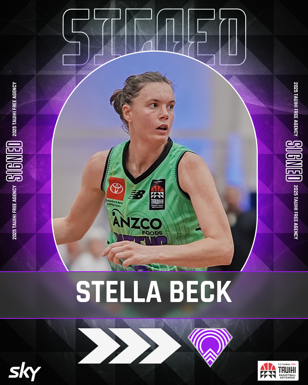 Stella Beck signing graphic