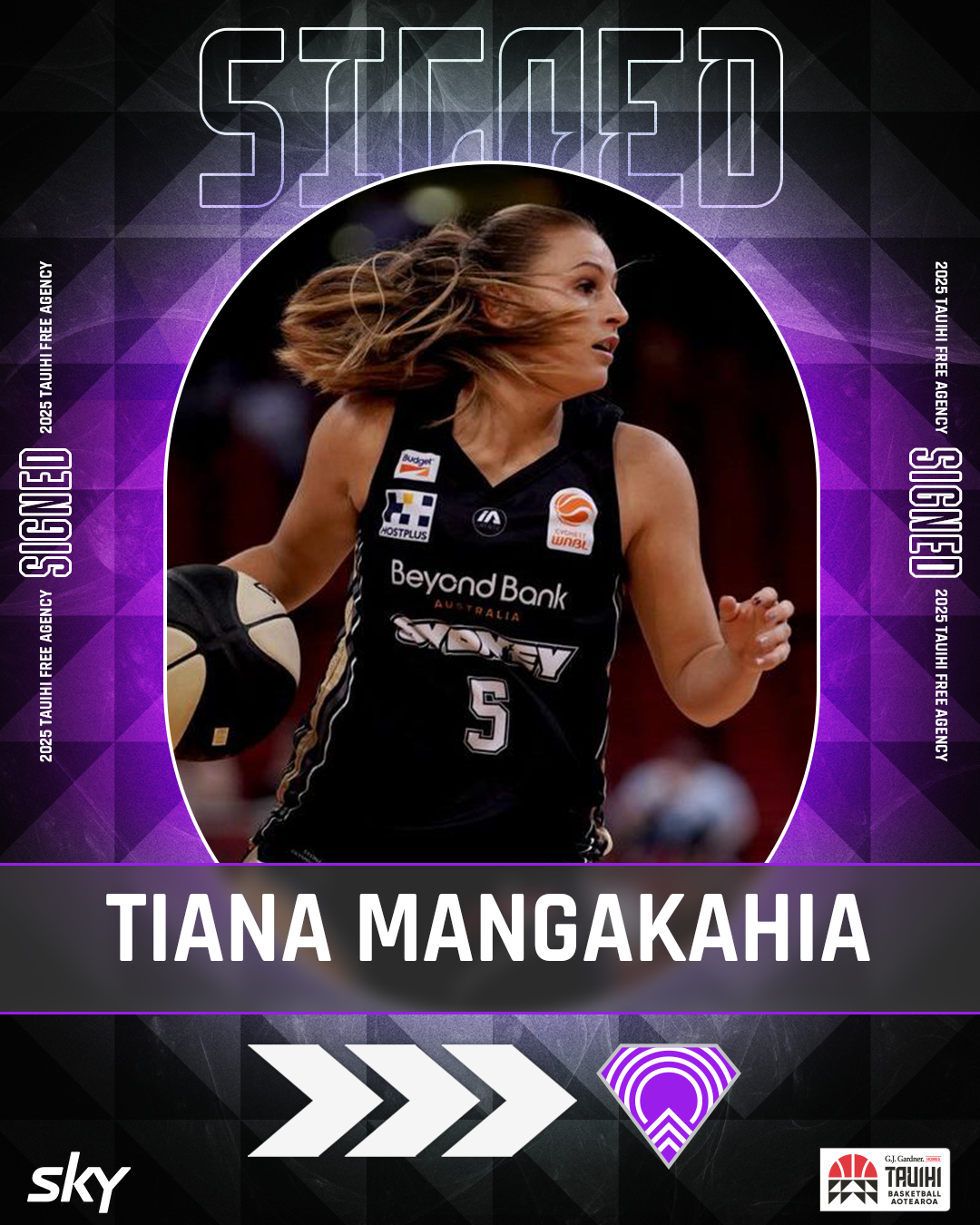 Tiana Mangakahia signing graphic