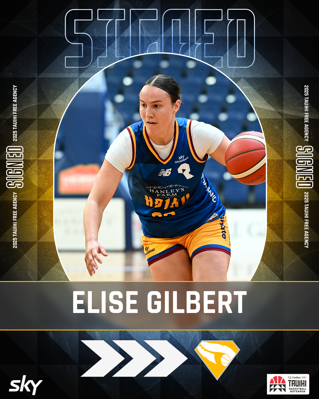 Elise Gilbert signing graphic