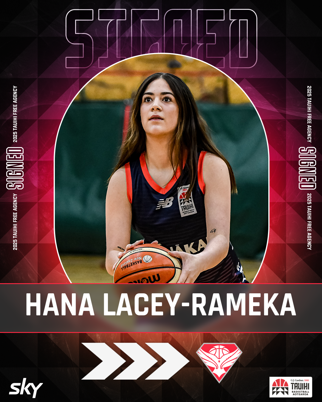 Hana Lacey-Rameka signing graphic
