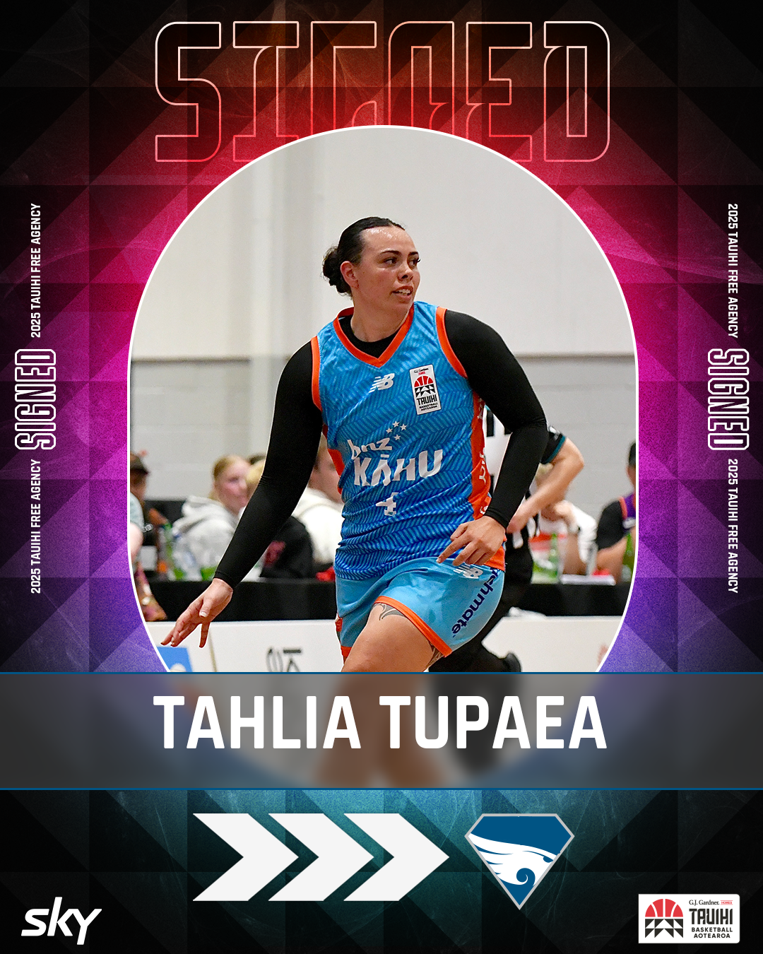 Tahlia Tupaea signing graphic