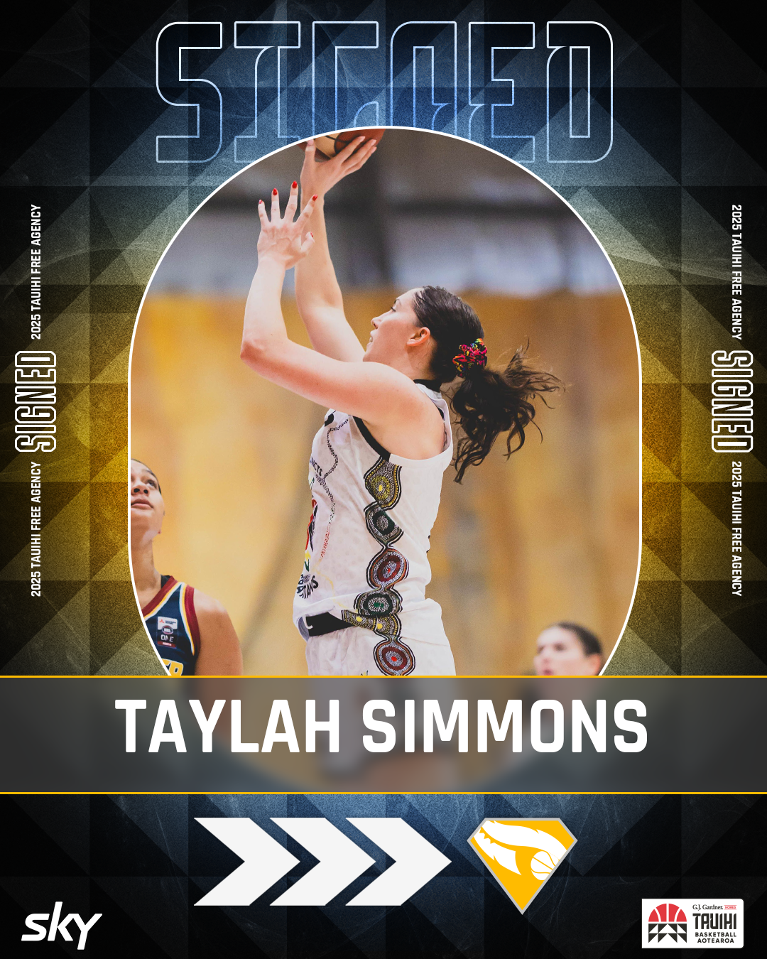 Taylah Simmons signing graphic
